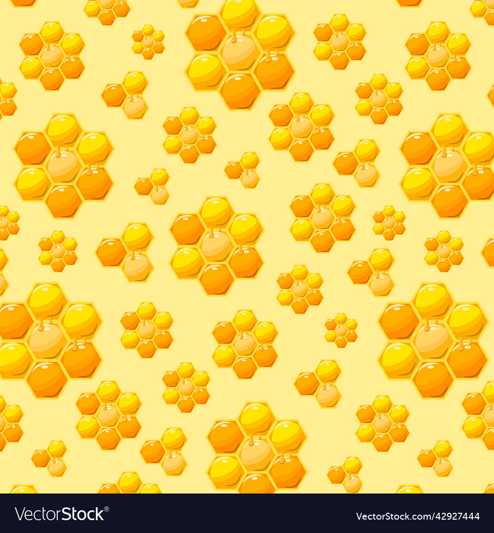 Colored pattern of honeycombs vector image Colored pattern of honeycombs