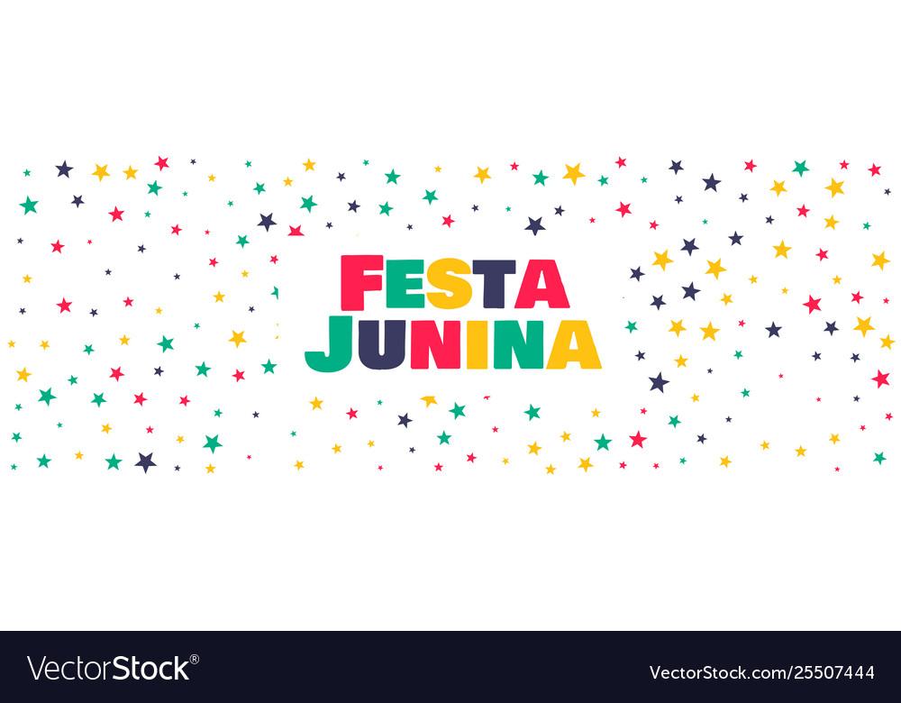 Colorful stars banner for festa junina Royalty Free Vector