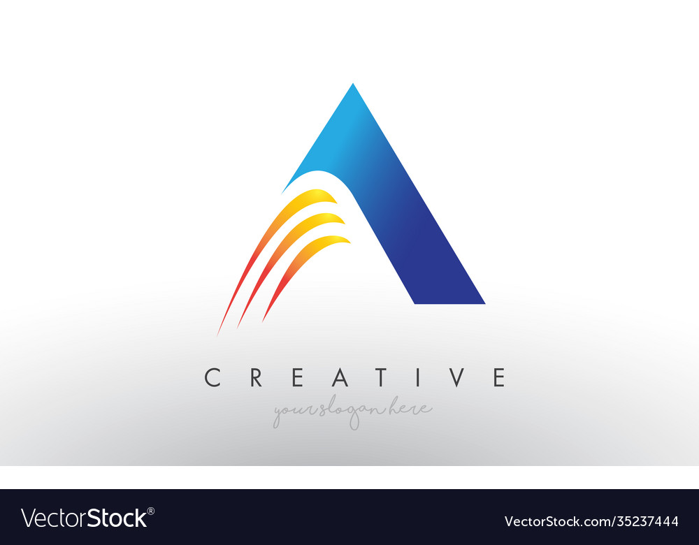 Creative corporate a letter logo icon design