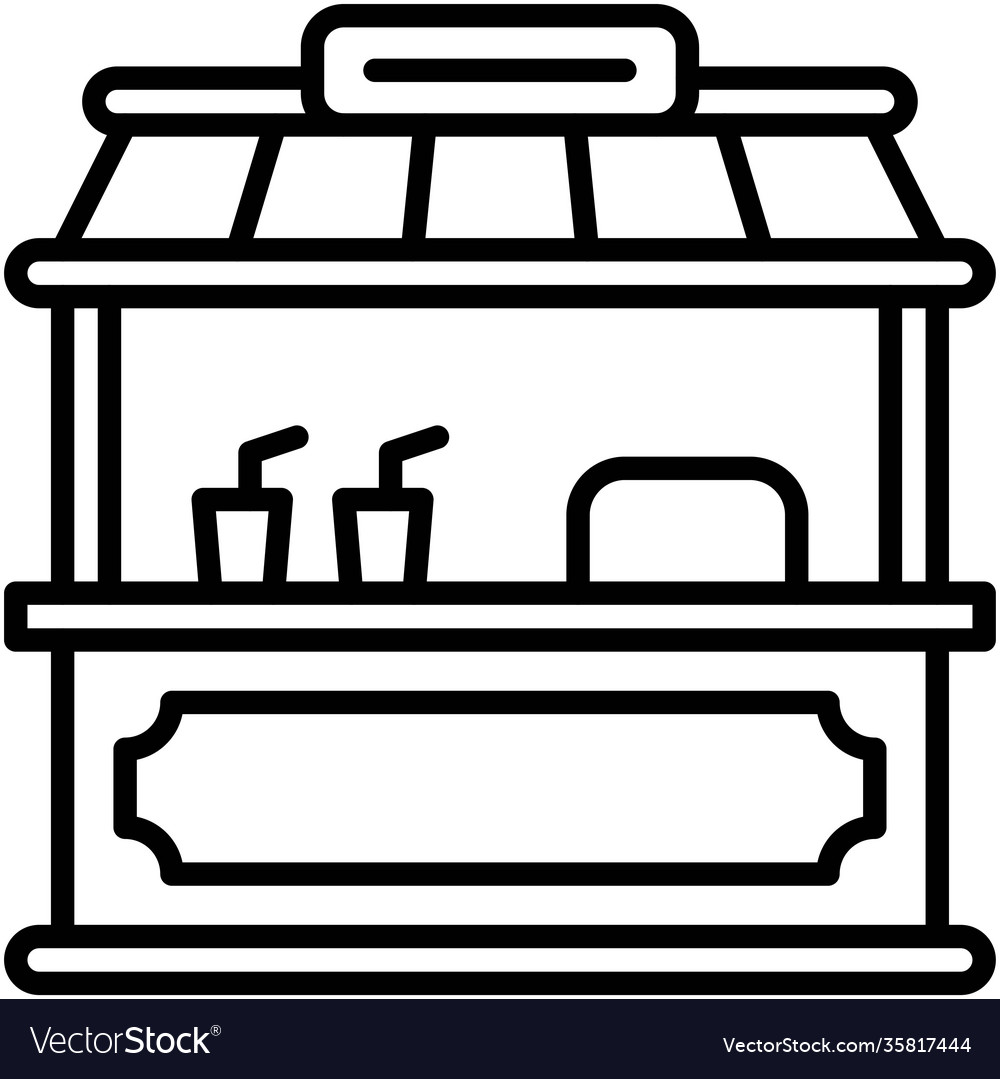 Food booth icon winter city related Royalty Free Vector