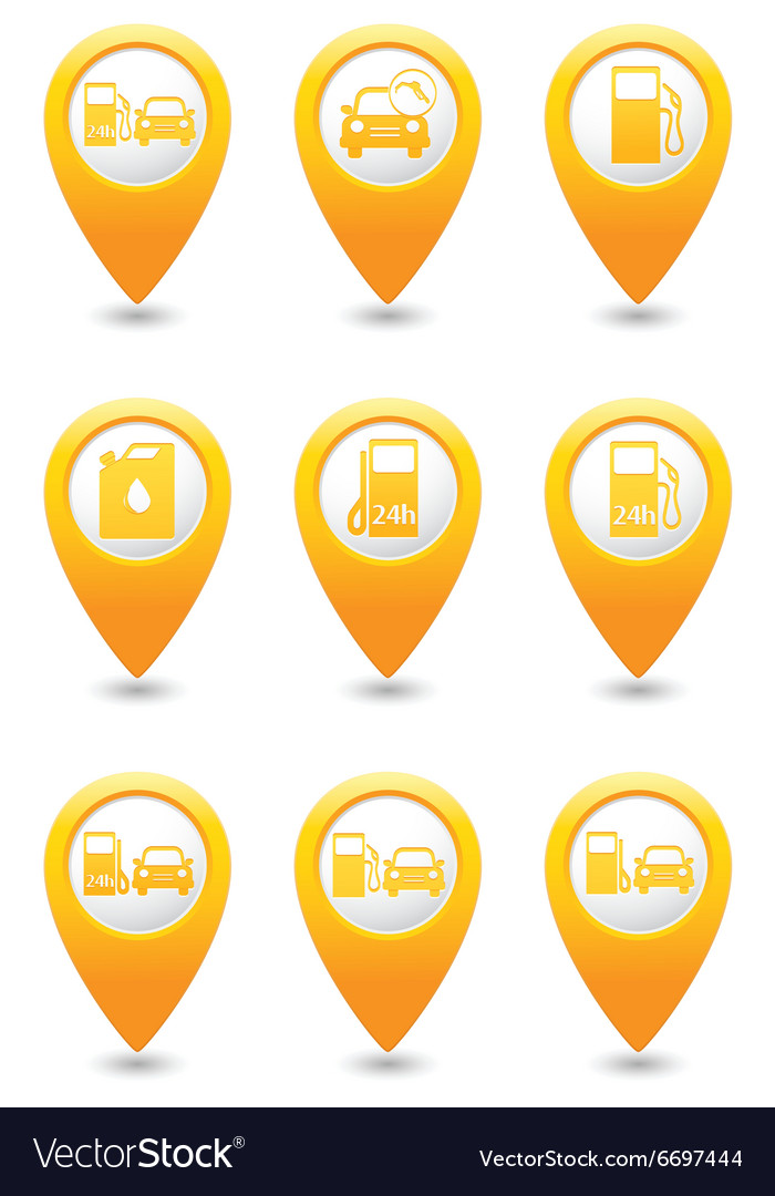Gas Station Pointer Icons