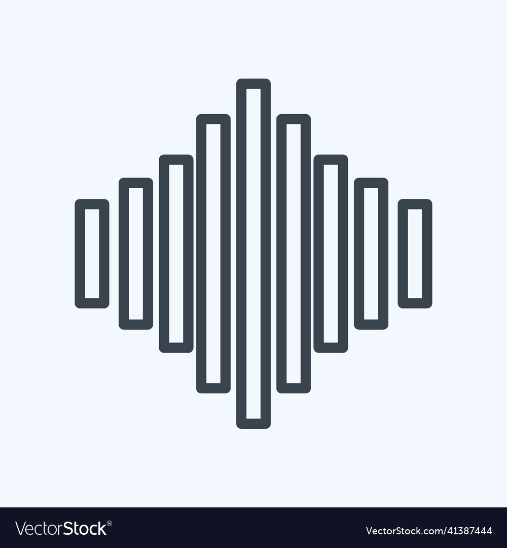 Icon music indicator i - line style simple vector image Icon music indicator i - line style simple
