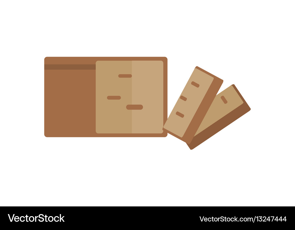 Loaf bread in flat design Royalty Free Vector Image