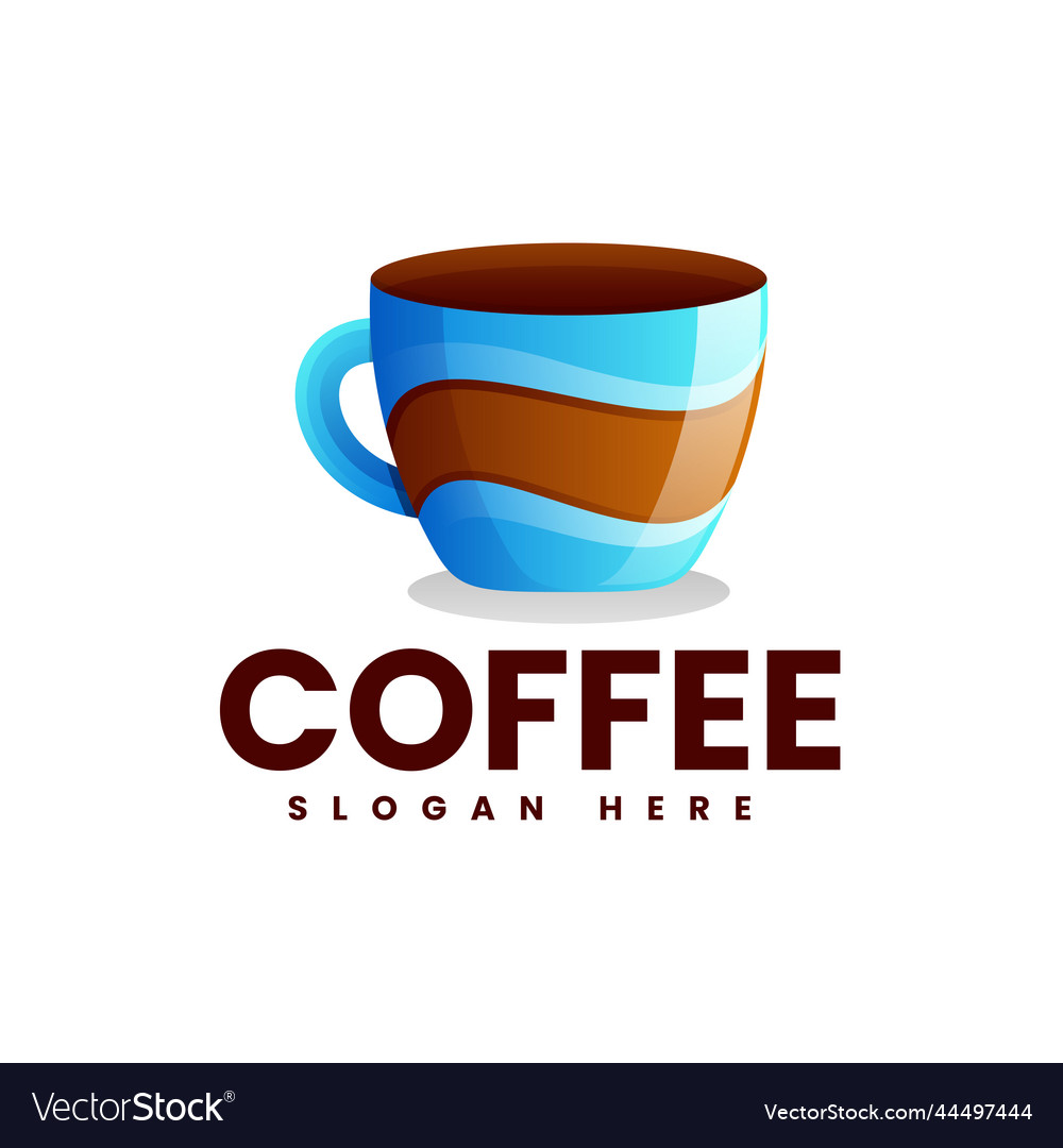 Logo Kaffee Gradienten bunten Stil