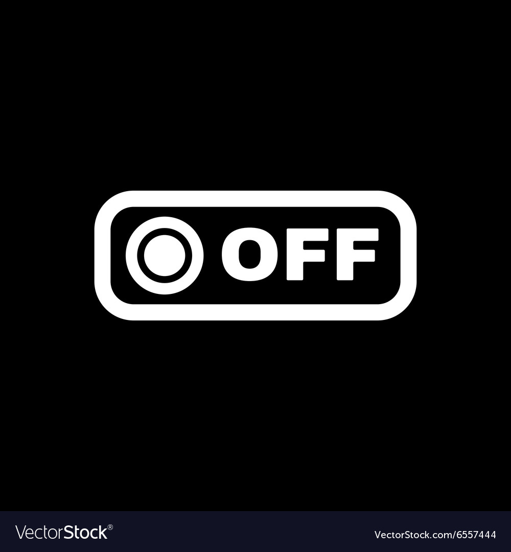 Off button icon switch symbol flat