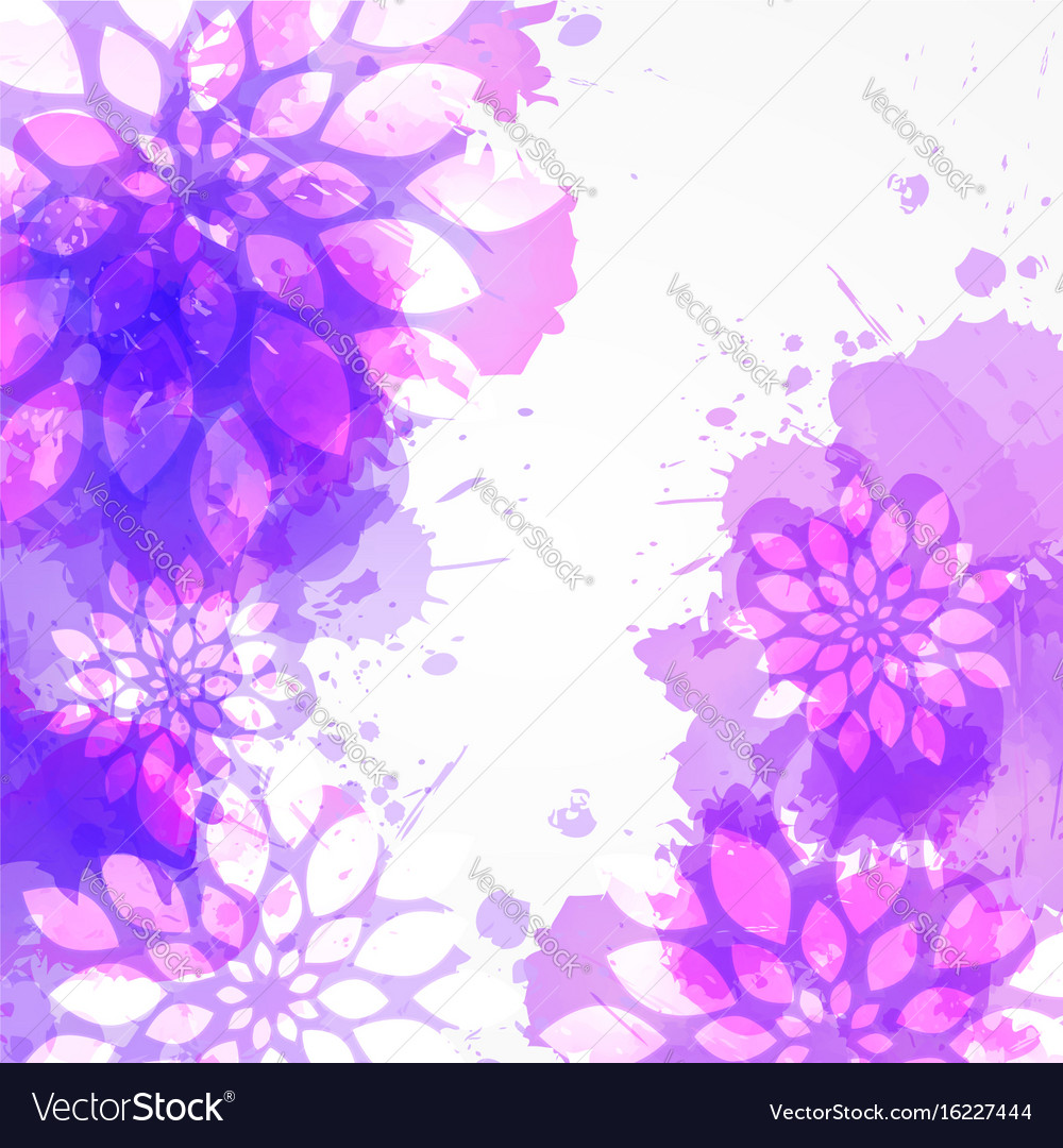 Purple watercolored background with abstract