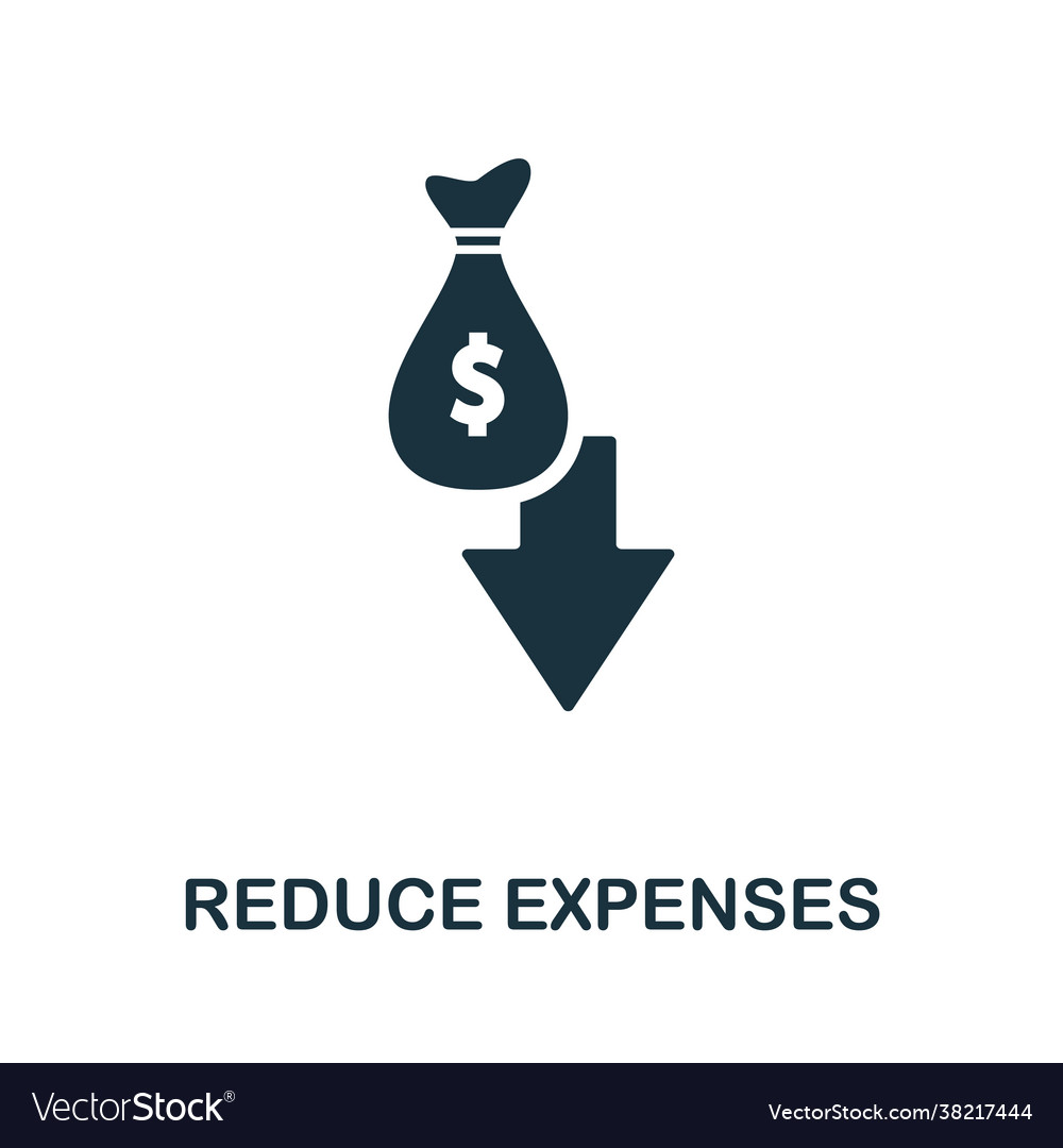 Reduce expenses icon simple creative element