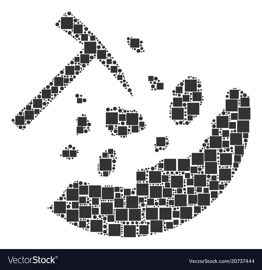 Rocks mining composition of squares and circles Vector Image Rocks mining composition of squares and circles