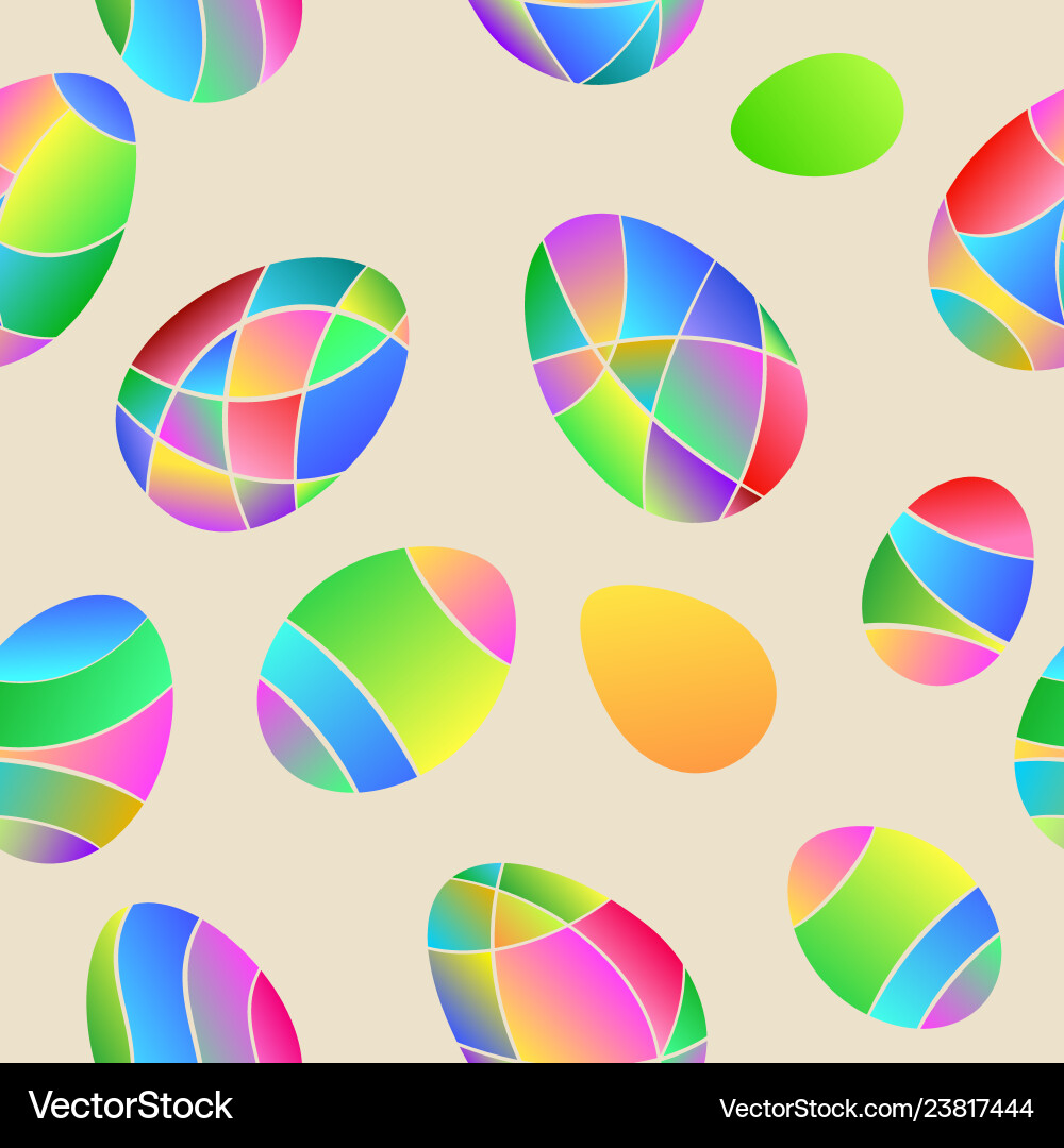 Seamless pattern colored easter eggs Royalty Free Vector