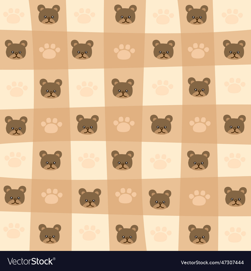 Seamless pattern in the style of bears Vector Image Seamless pattern in the style of bears