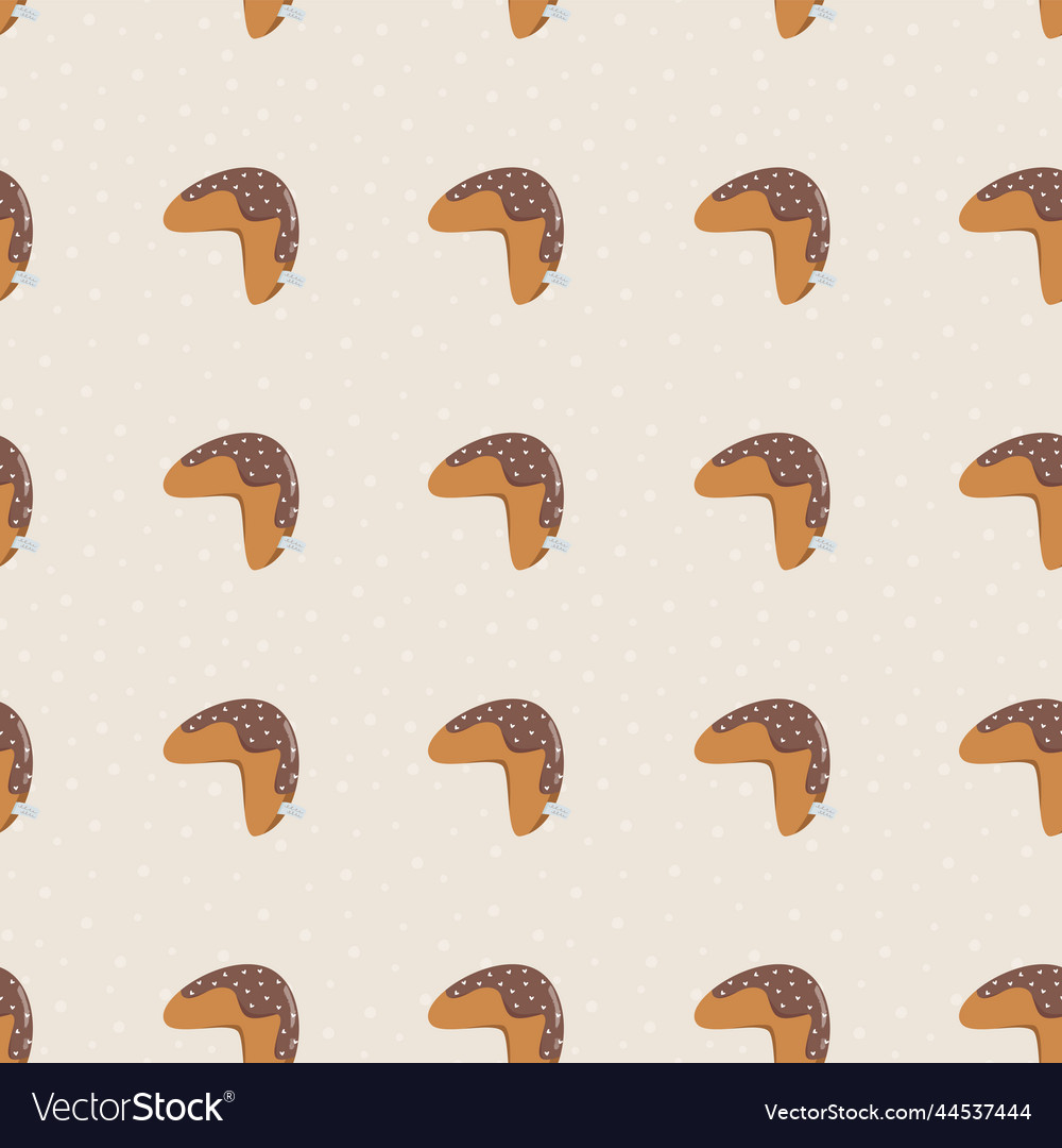 Seamless pattern with fortune biscuits