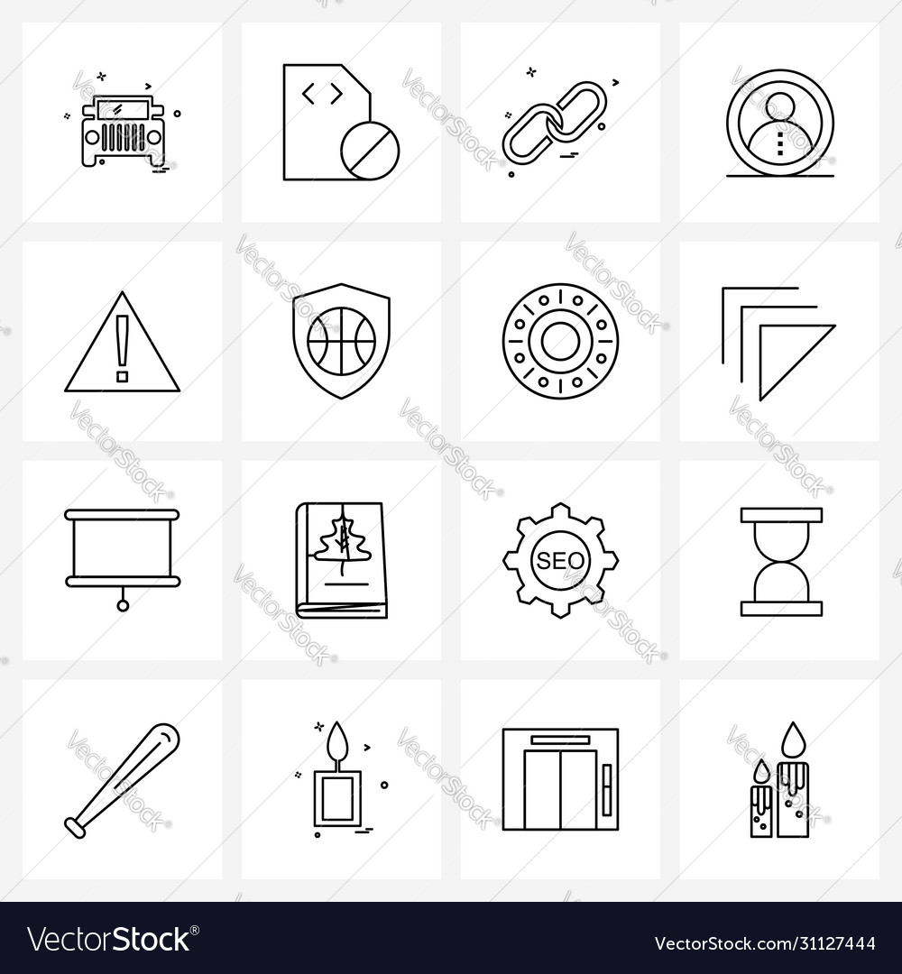 Set 16 ui icons and symbols for error message