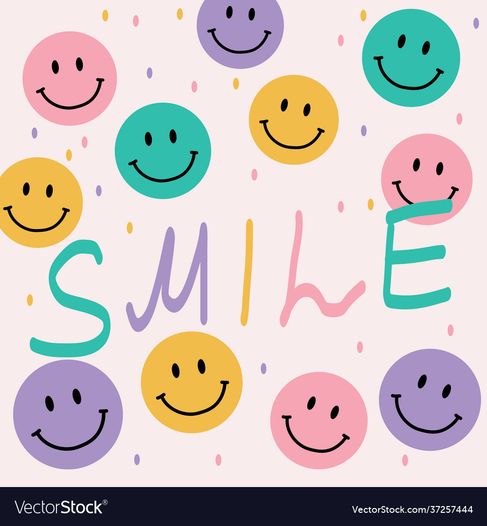 Smile Emoji Hintergrund vector image Smile Emoji Hintergrund