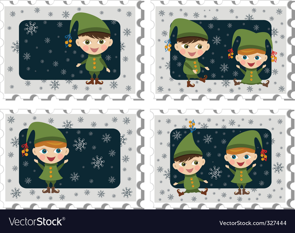 Stamps with elves