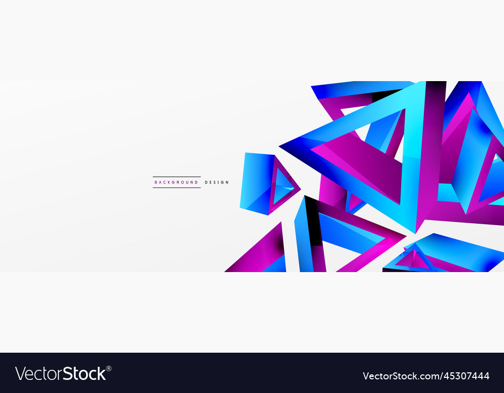 Triangle abstract background 3d basic
