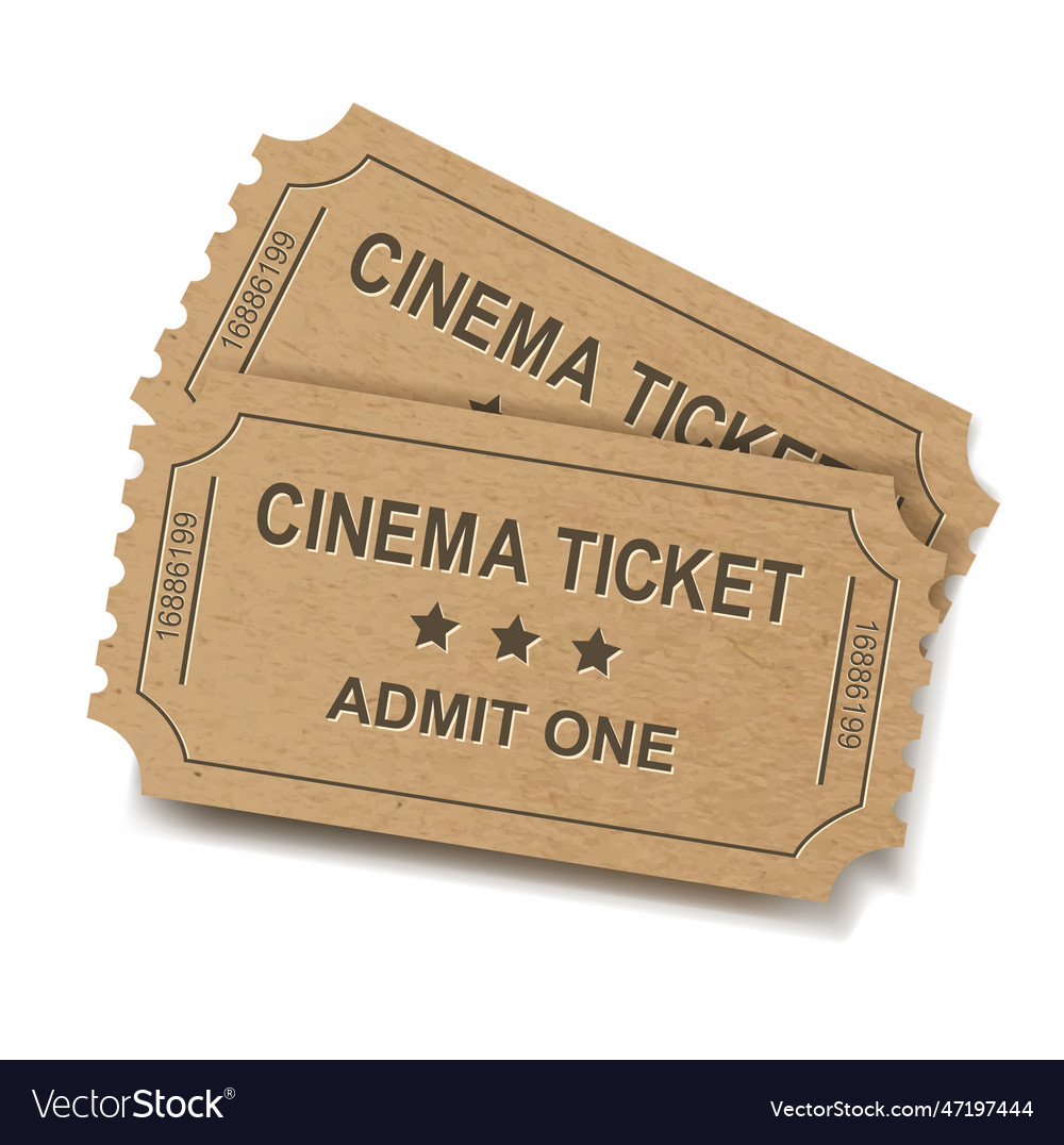 Vintage ticket isolated white background Vector Image