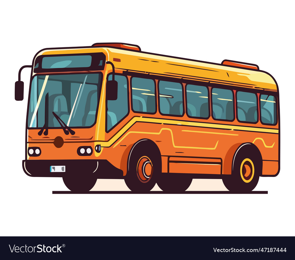 Yellow school bus Royalty Free Vector Image - VectorStock