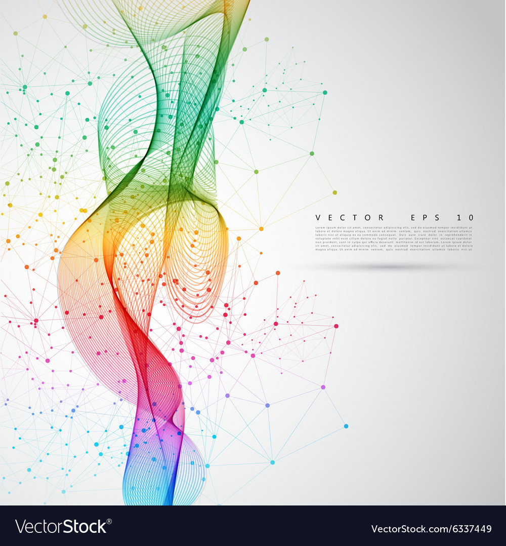 Abstract Colorful Smoke Waves