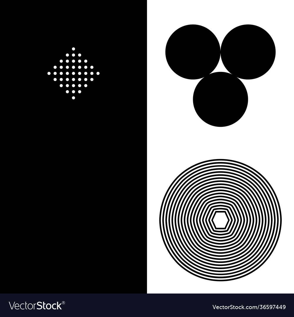 Black and white abstract pattern design vector image Black and white abstract pattern design