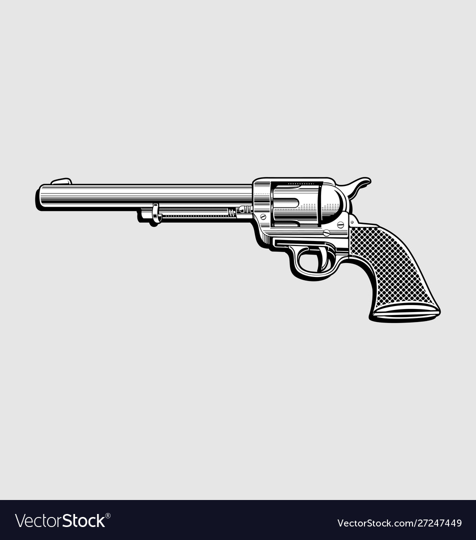 Classic peacemaker revolver Royalty Free Vector Image