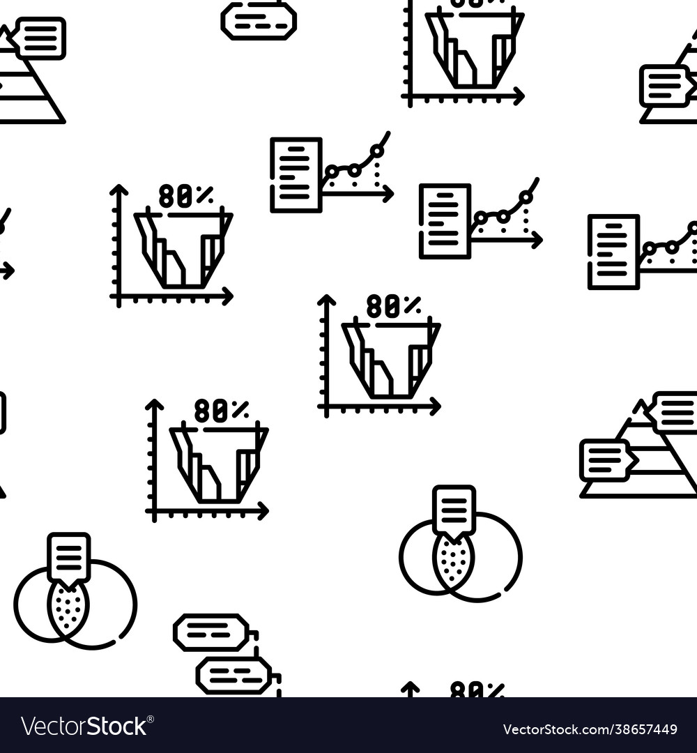 Data analysis diagram seamless pattern vector image Data analysis diagram seamless pattern