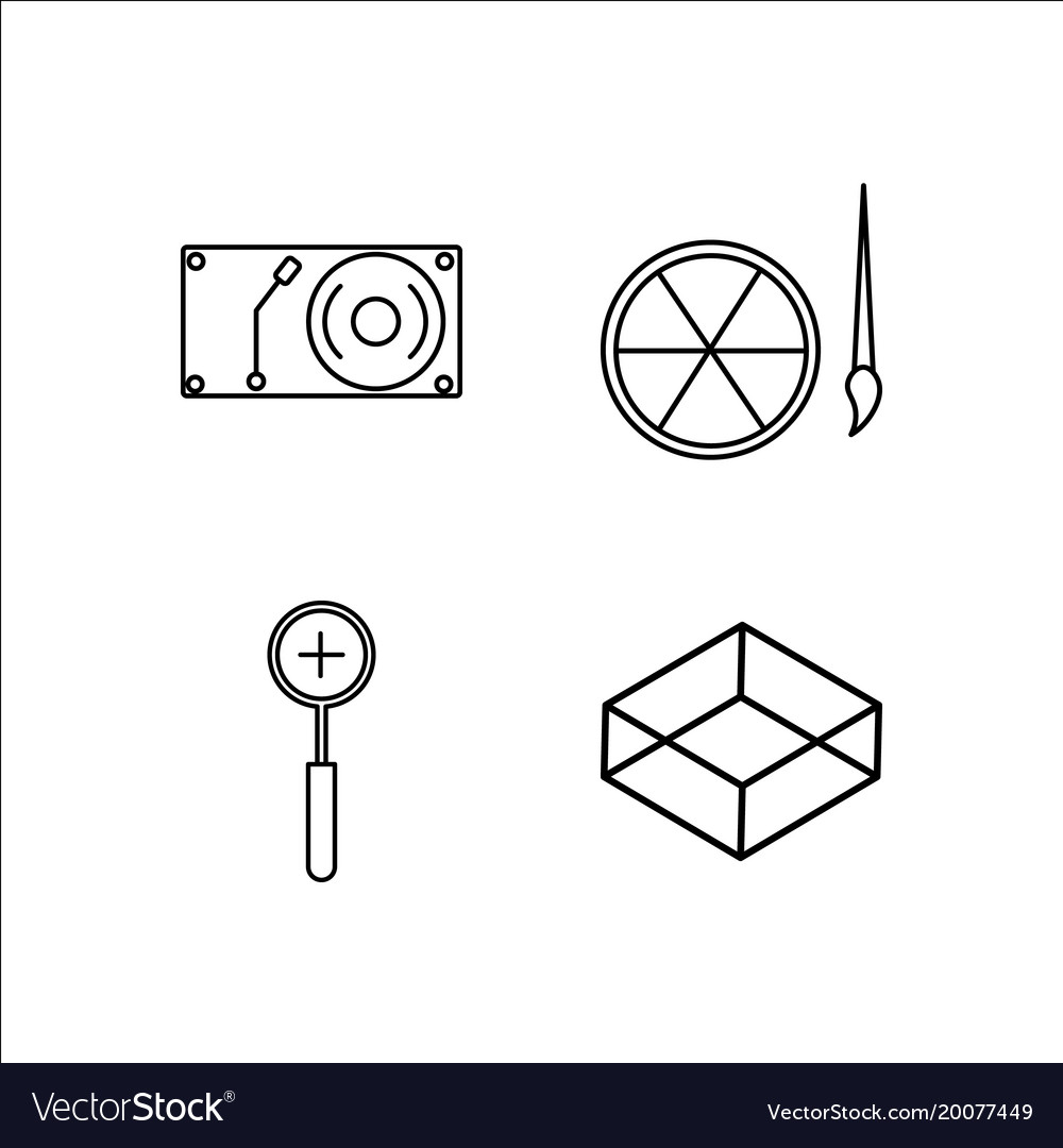 Design und Studio einfache lineare Icon-Setsimple