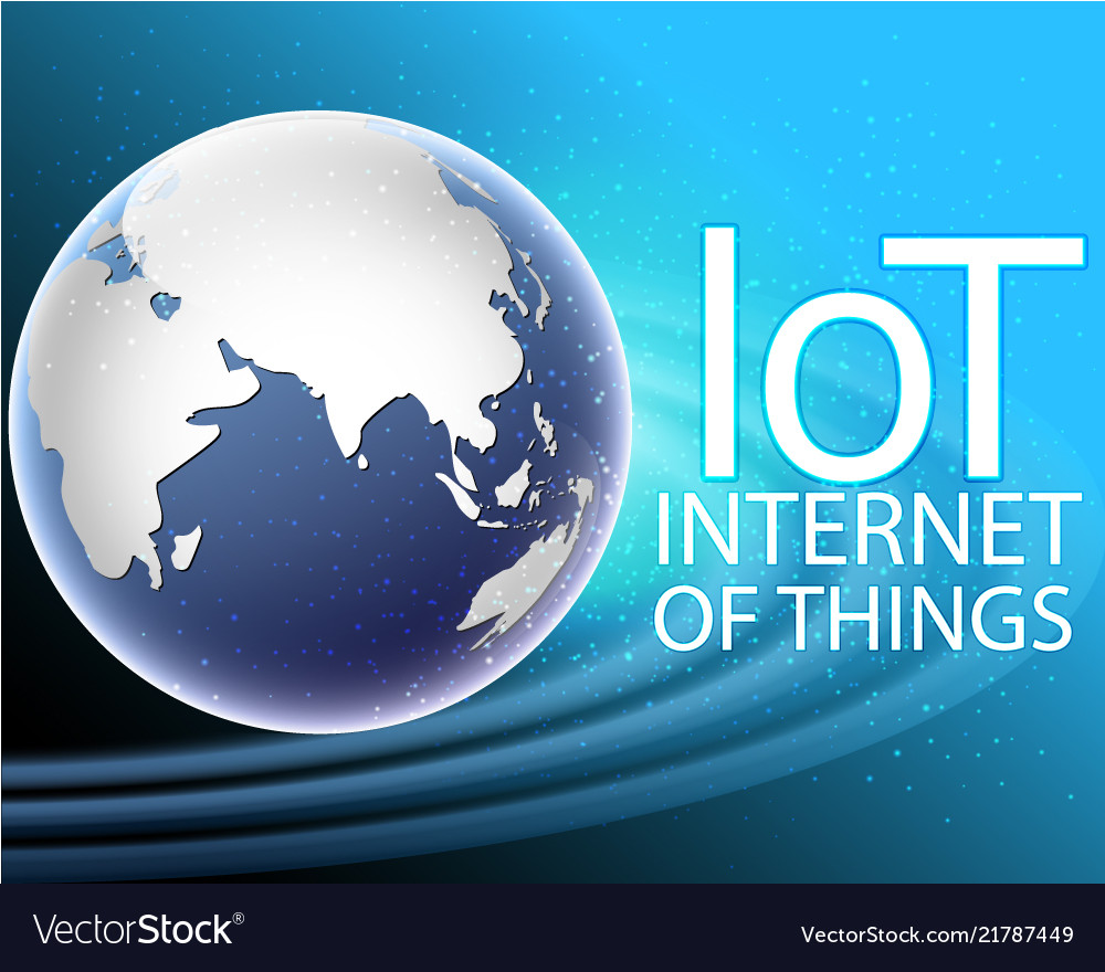 Global internet of things connection around vector image Global internet of things connection around