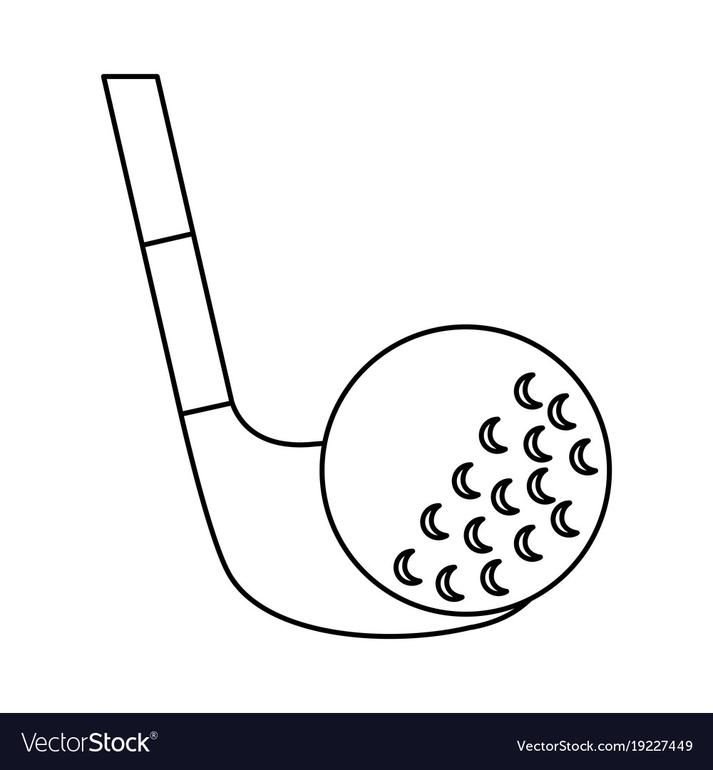 Golf Club And Ball Sport Recreation Royalty Free Vector