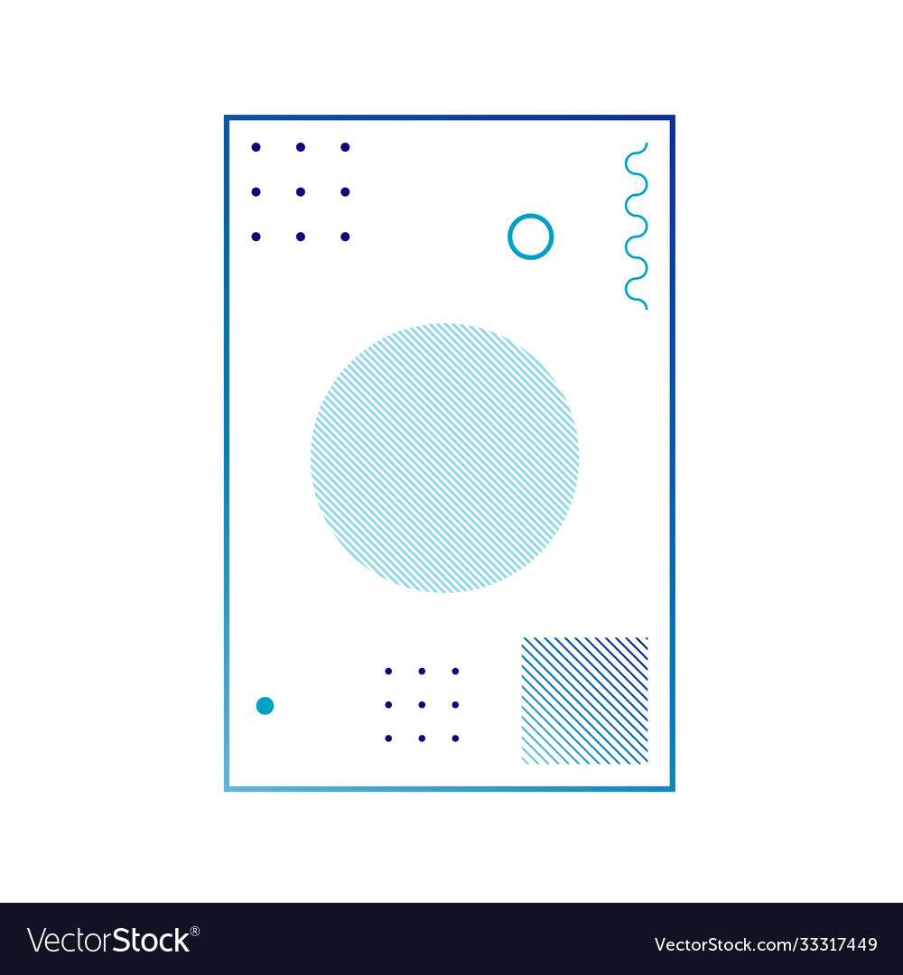 Gradient abstract liquid shape with geometric vector image Gradient abstract liquid shape with geometric