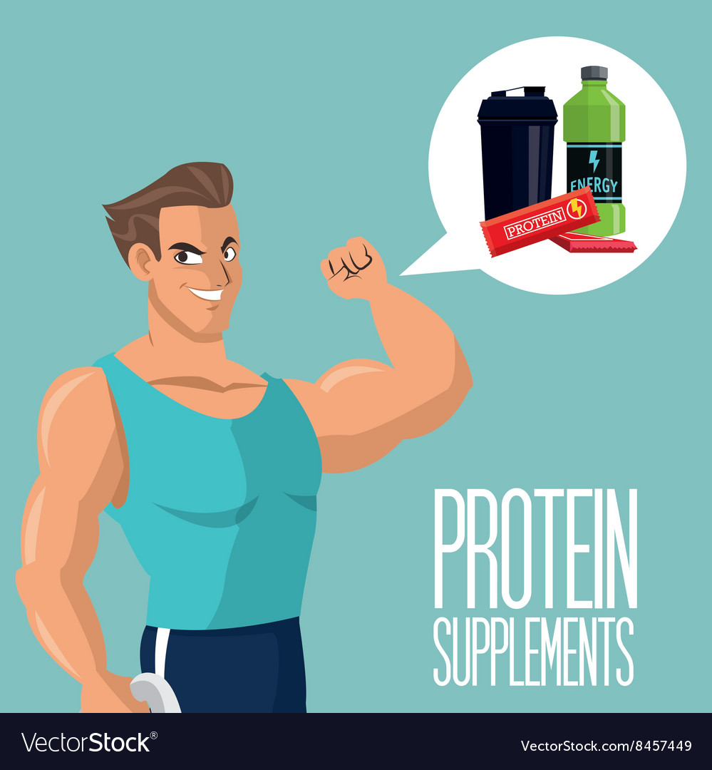 Icon protein supplement design Royalty Free Vector Image