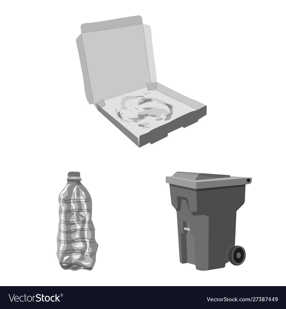 Isolated object dump and sort sign set vector image Isolated object dump and sort sign set