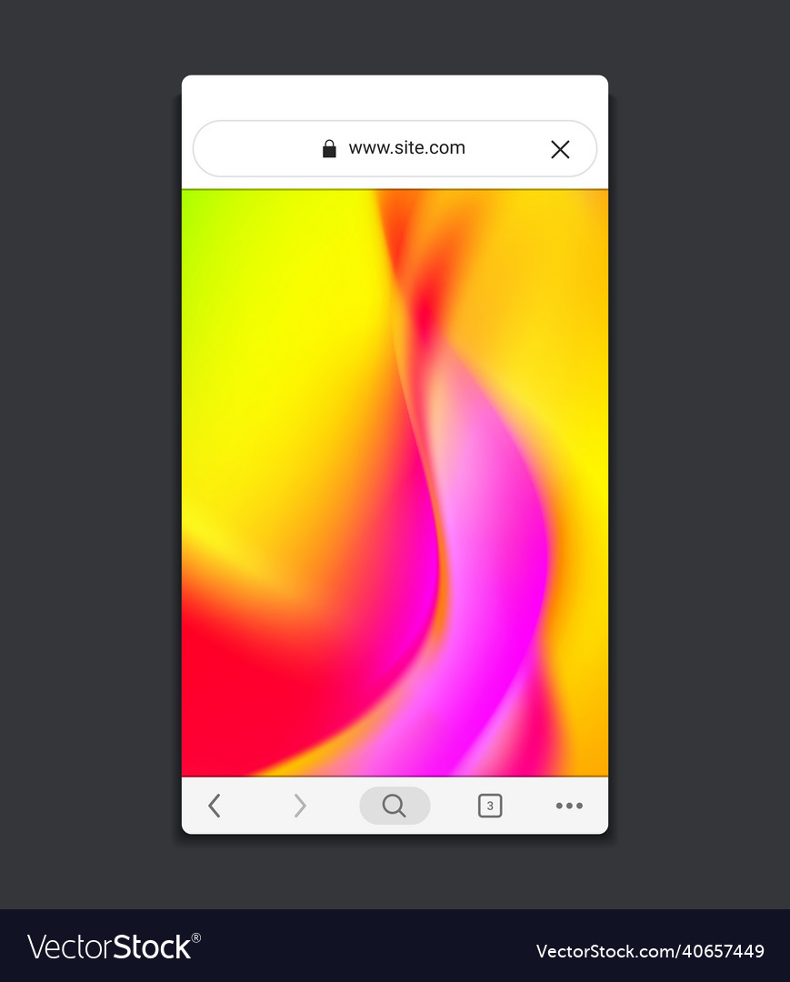 Modern web browser window design vector image Modern web browser window design