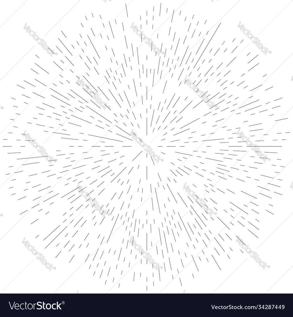 Radial radiating lines abstract burst element vector image Radial radiating lines abstract burst element