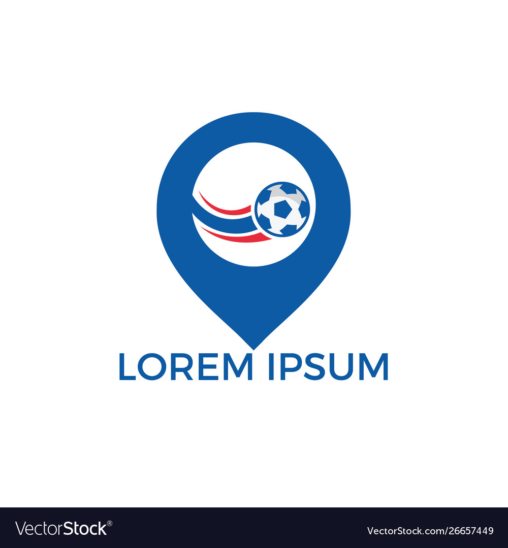 Soccer and map pointer logo design