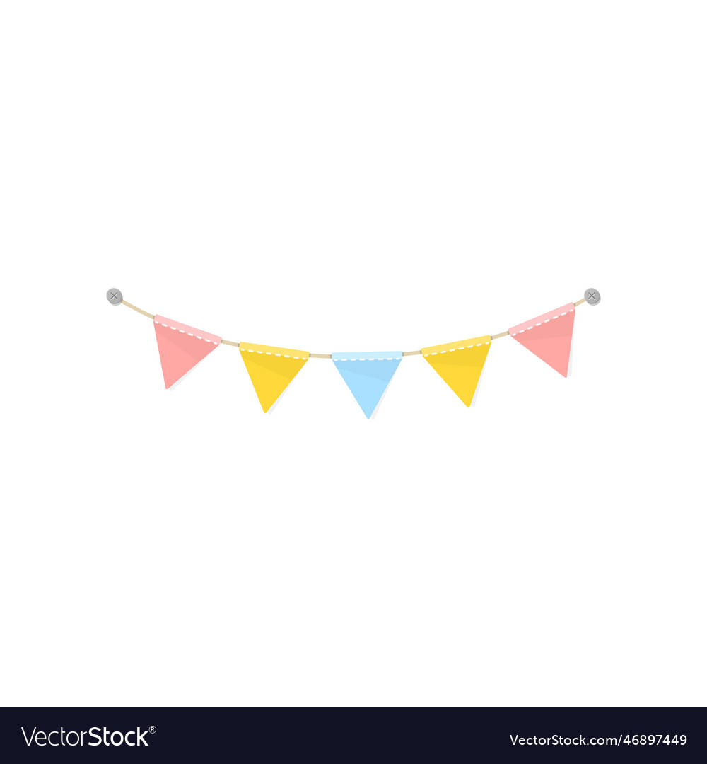 Triangle garland for flower shop Royalty Free Vector Image