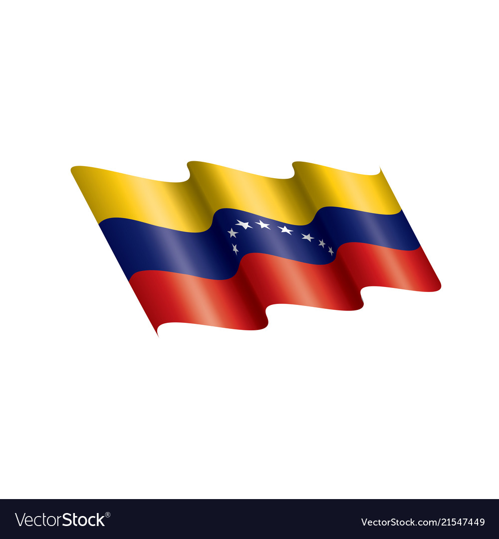 Venezuela flag on a white Royalty Free Vector Image