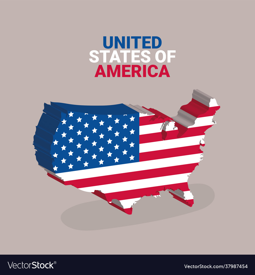 3d usa Royalty Free Vector Image VectorStock