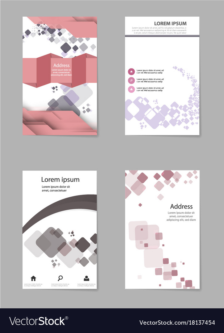 Abstract composition business card set box block