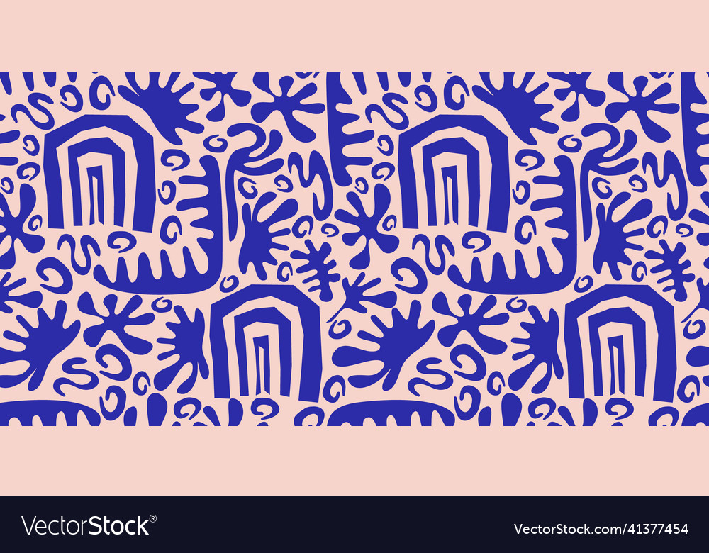 Abstract seamless pattern shape henry matisse