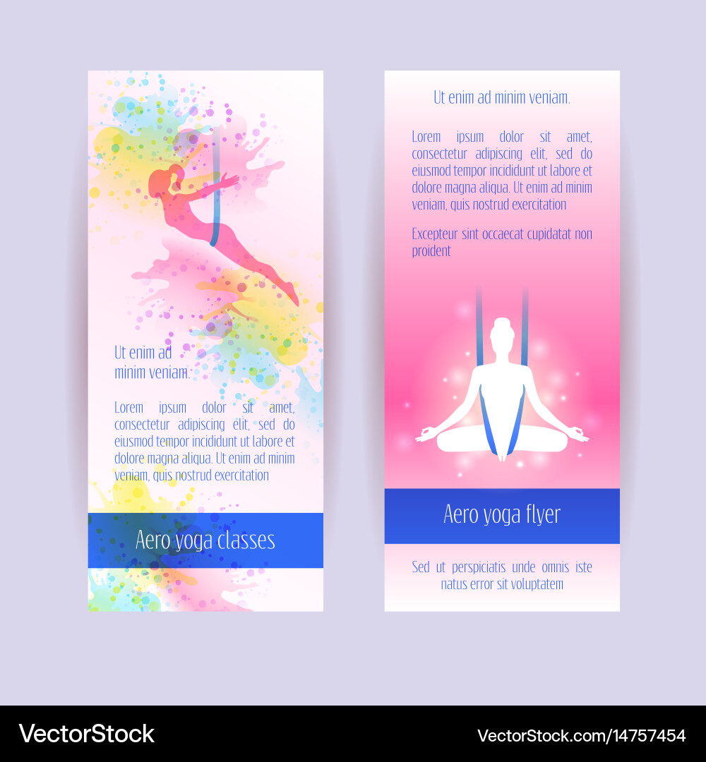 Aero Yoga Vertical Banners Royalty Free Vector Image
