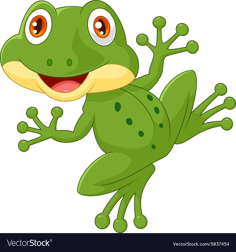 Cartoon cute frog Royalty Free Vector Image - VectorStock