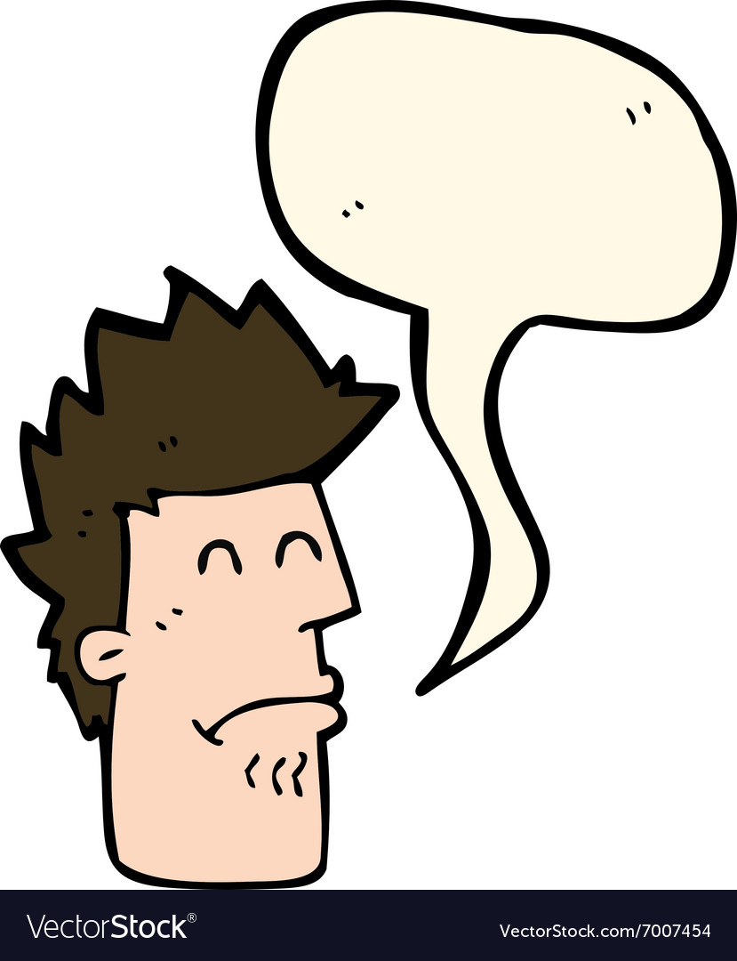 Cartoon Man Feeling Sick With Speech Bubble Vector Image