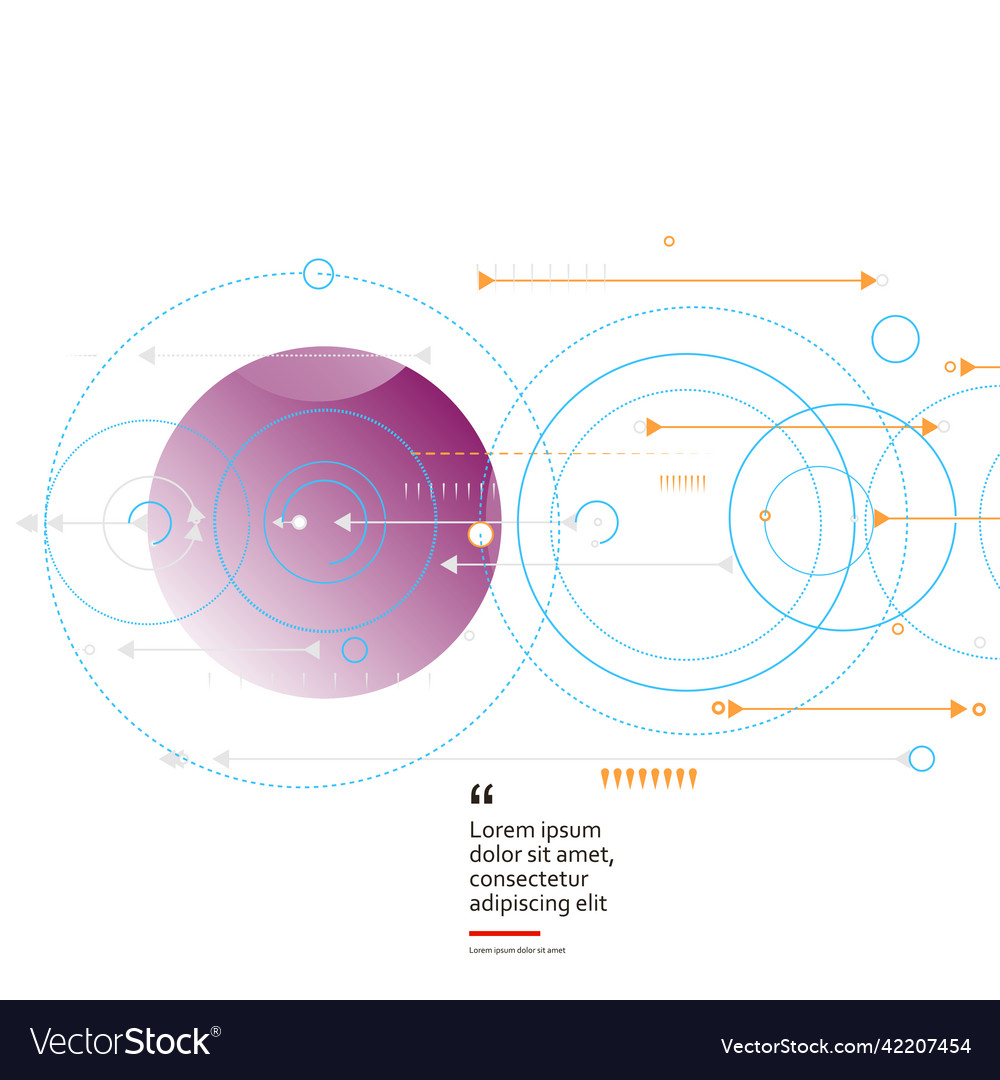 Circles abstract design connect background vector image Circles abstract design connect background