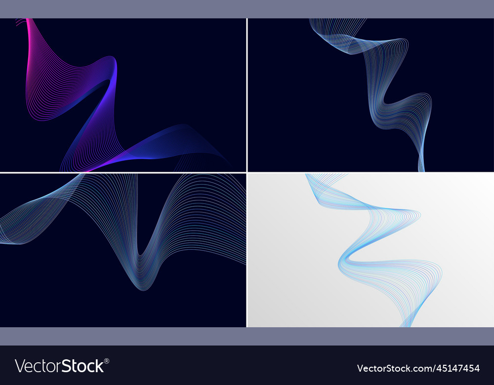 Collection of geometric minimal lines pattern set