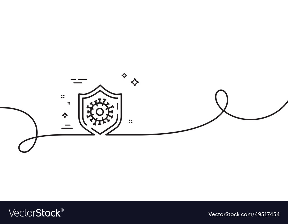 Coronavirus protection line icon covid-19 vector image Coronavirus protection line icon covid-19