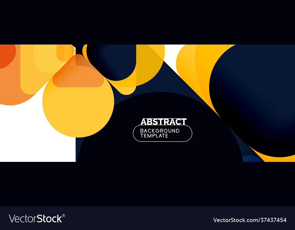 Flat geometric round shapes and dynamic lines Vector Image Flat geometric round shapes and dynamic lines