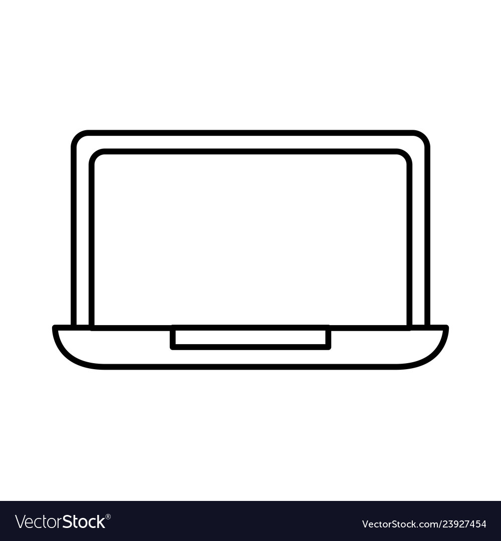 Laptop computer device isolated image