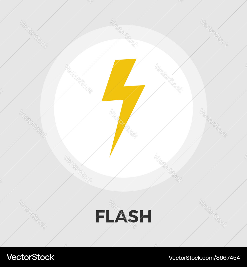 Lightning flat icon Royalty Free Vector Image - VectorStock