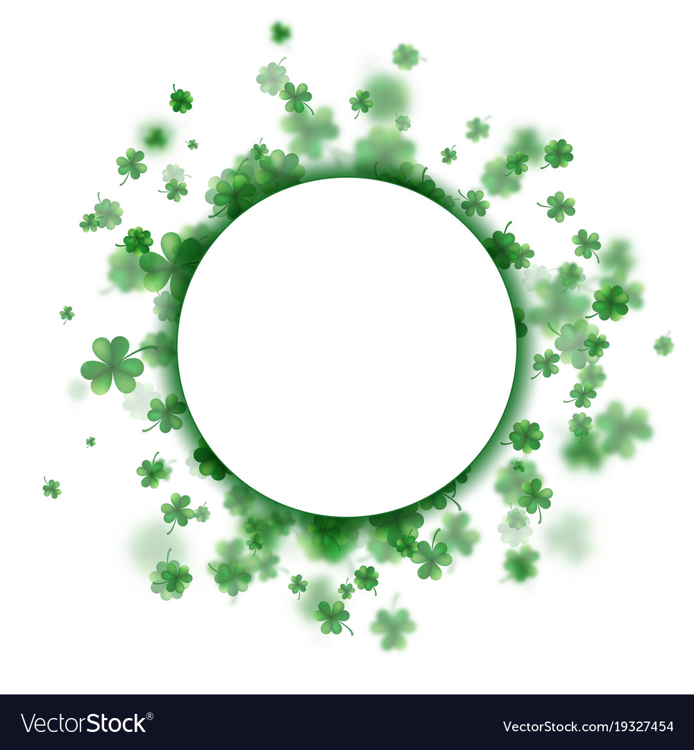 lucky spring design with shamrock clover round vector image