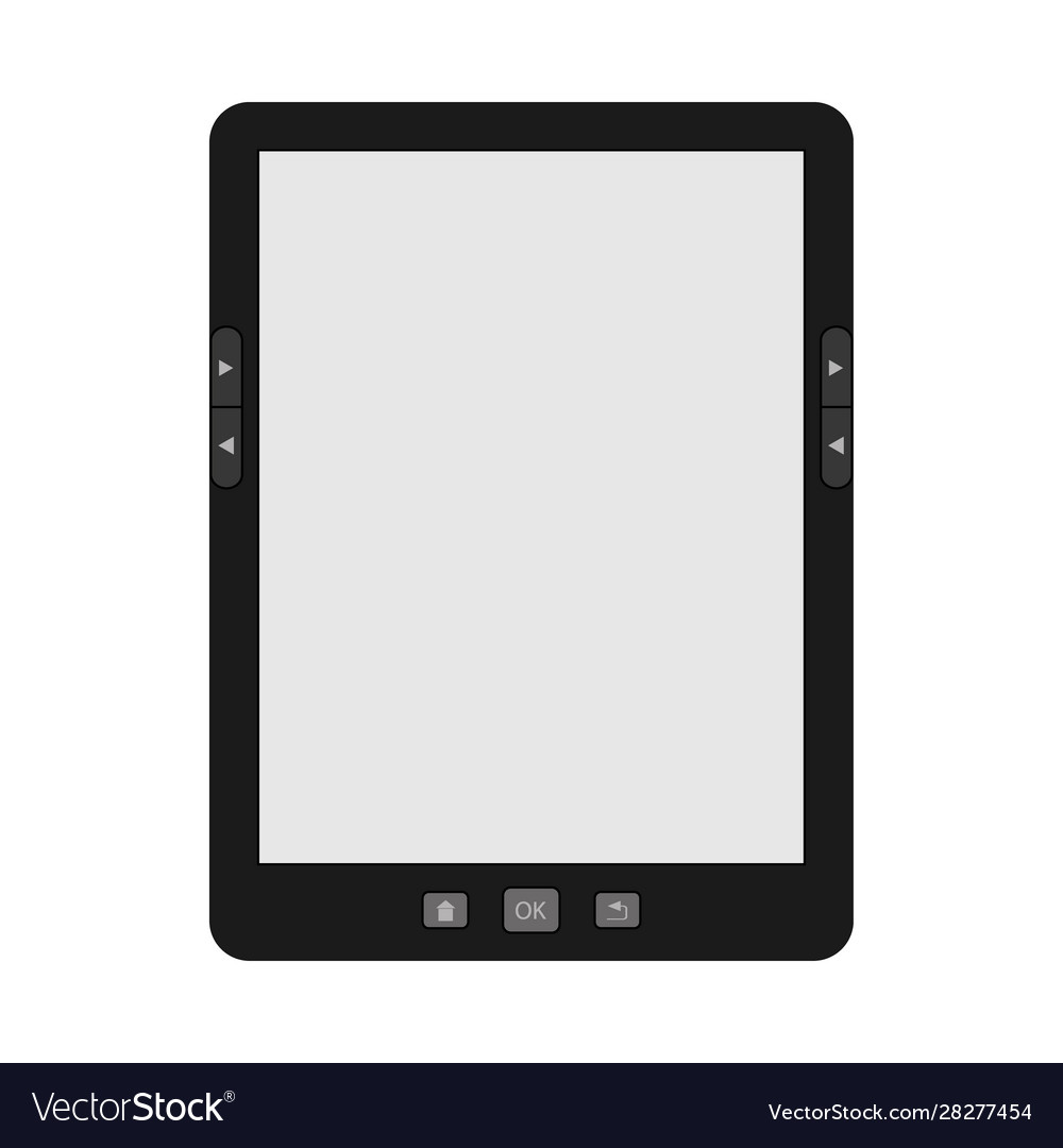 Portable modern tablet e-book reader vector image Portable modern tablet e-book reader